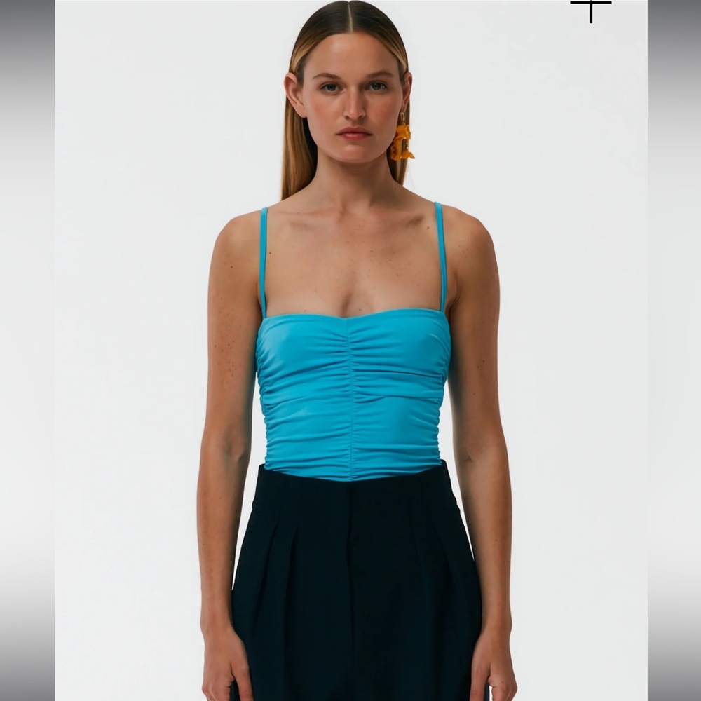 Tibi Stretch Shirred
Bodysuit